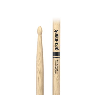 Classic Attack 5A Shira Kashi Oak Drumstick, Oval Wood Tip