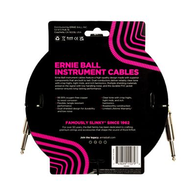 Ernie Ball 15' PVC Instrument Cable, Black