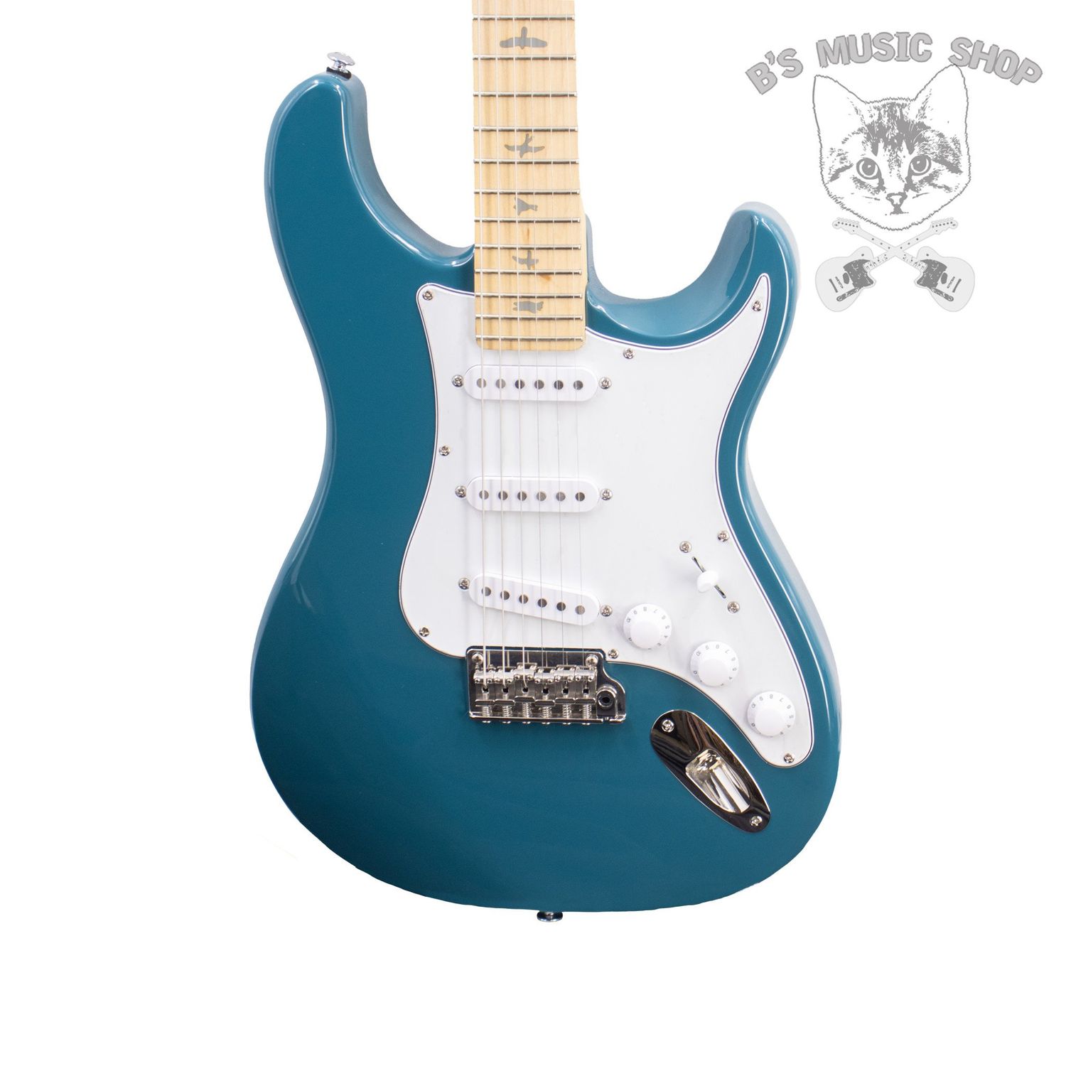PRS SE Silver Sky in Nylon Blue