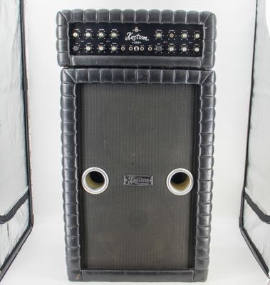 Used Kustom K200B-5 &quot;Black Tuck and Roll&quot; Head &amp; 2x15 Cabinet Amp