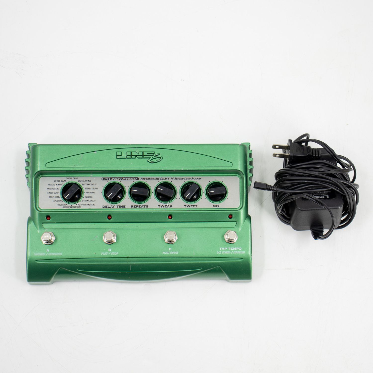 Used Line 6 DL4 Green Delay Modeler w/Power Supply