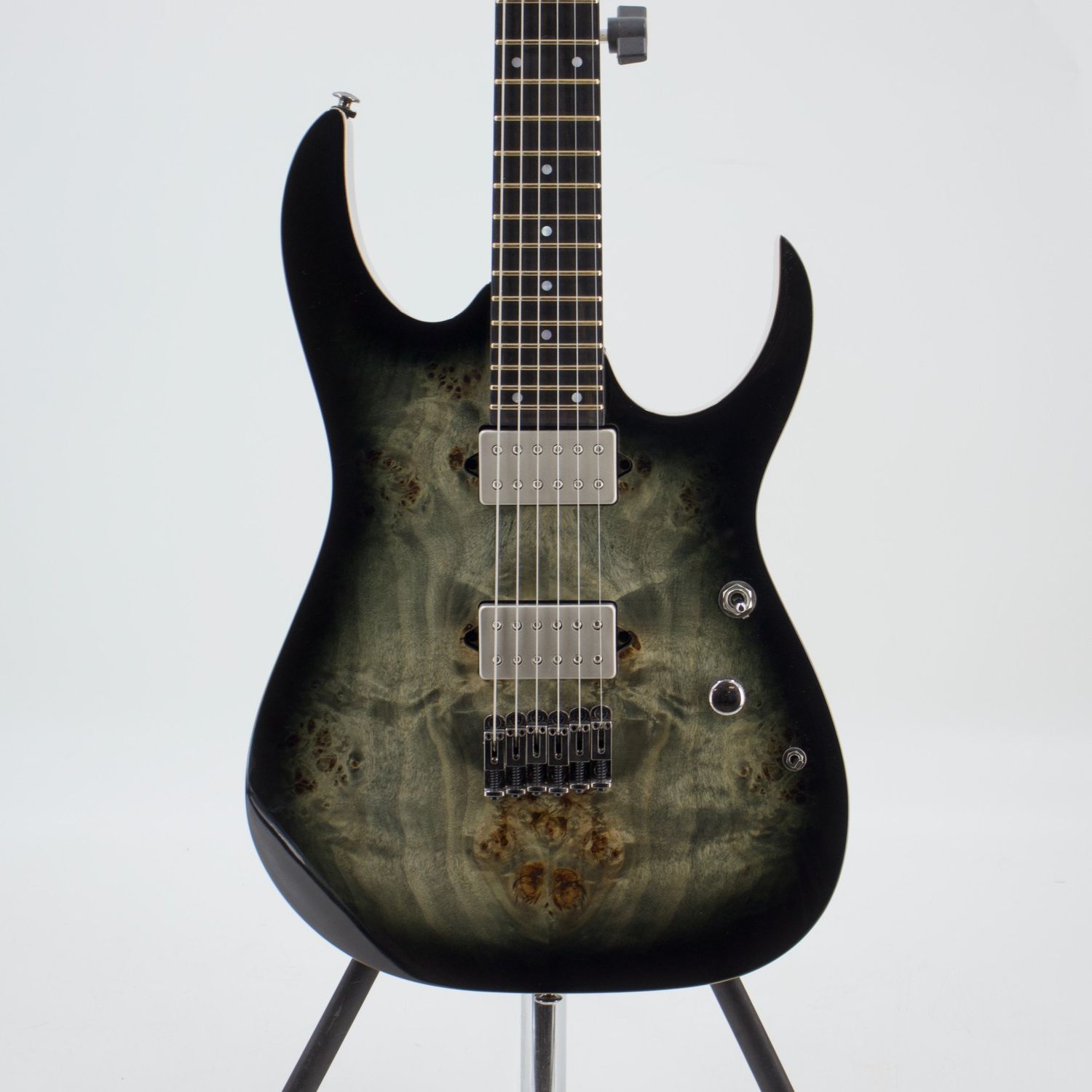 Used Ibanez Premium RG1121PB Charcoal Black Burst Electric Guitar w/DiMarzio Pickups