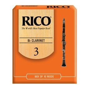  Rico Bb Clarinet Reeds, 10-Pack, Strength: 1.5
