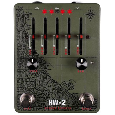 Oneder Effects HW-2 Metal Distortion + Saw Boost in Olive Drab