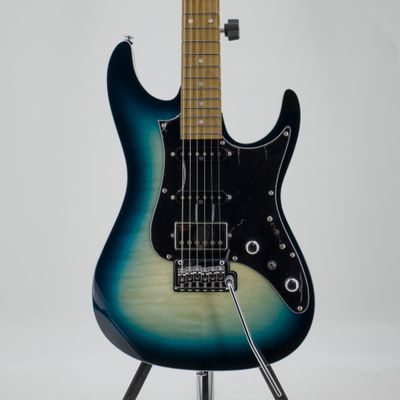 Used Ibanez Premium AZ24P1QM Deep Ocean Blonde Electric Guitar w/Gig Bag – Very Good Condition