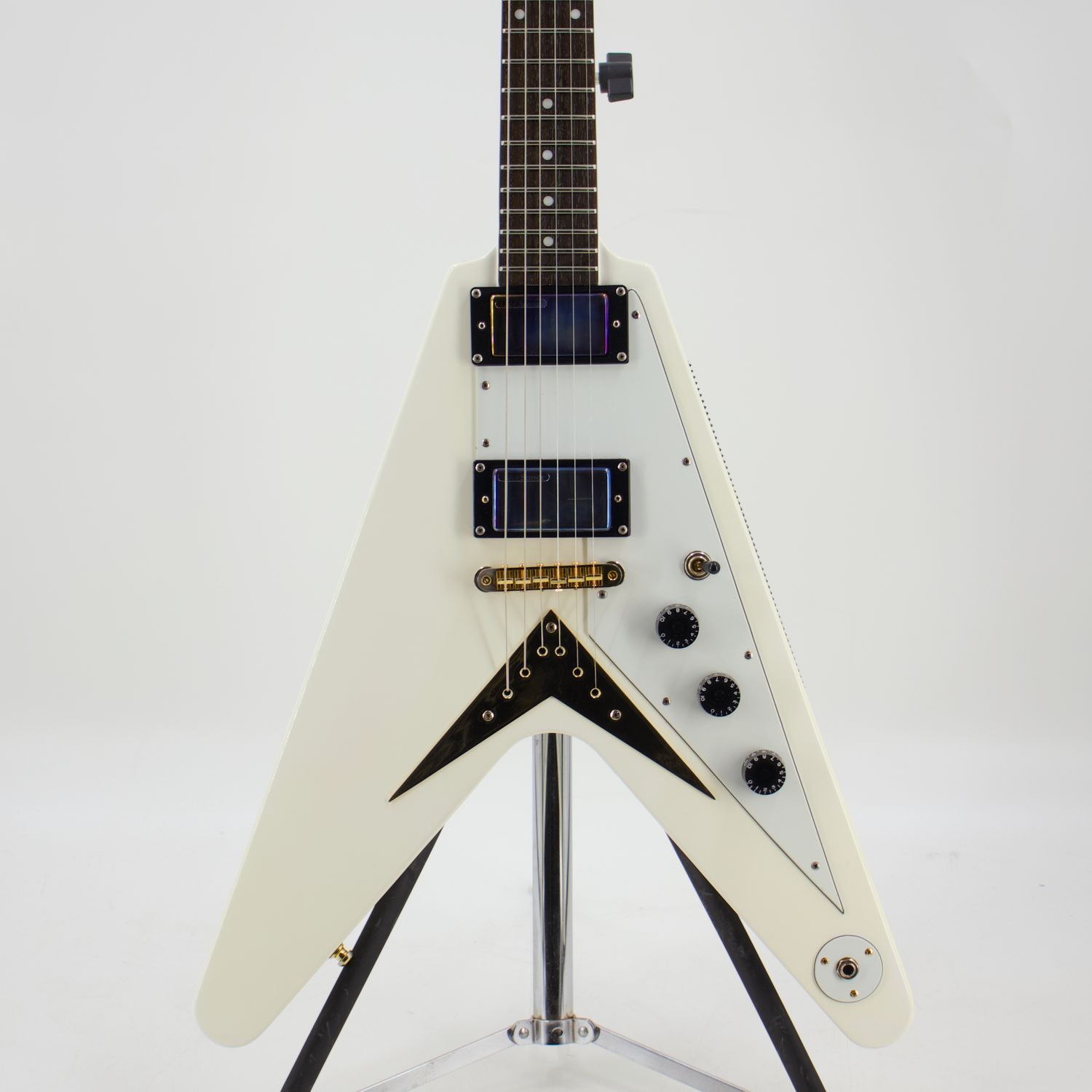 Used Epiphone &#39;58 Korina Flying V Natural Electric Guitar w/Lace Sensor Pickups – Very Good