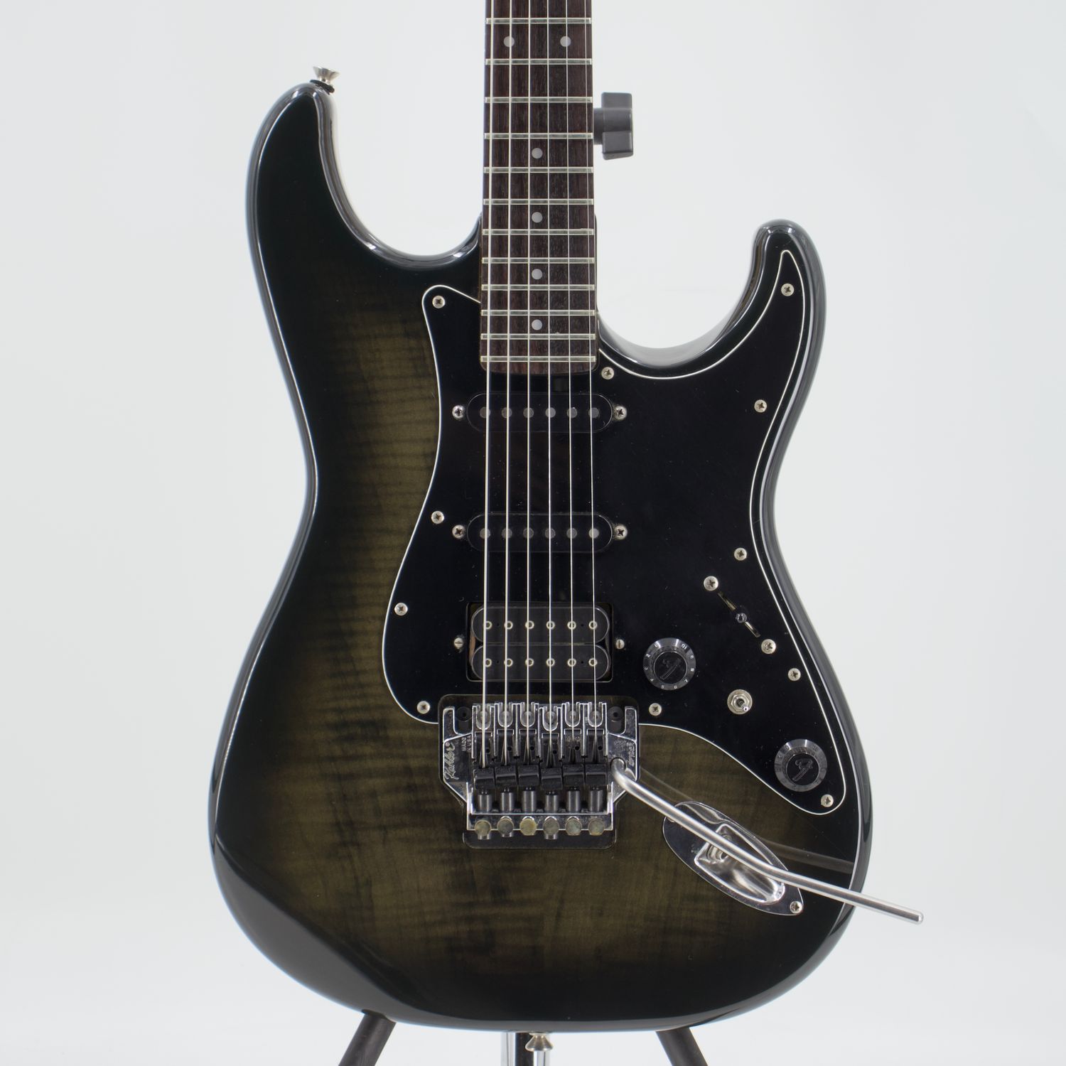 Used Fender Contemporary Stratocaster Deluxe HSS Trans Black Electric Guitar w/Kahler Tremolo &amp; OHSC