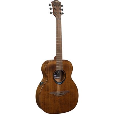 LAG Guitars Blue Wave Travel Electro Brown w/ Gig Bag