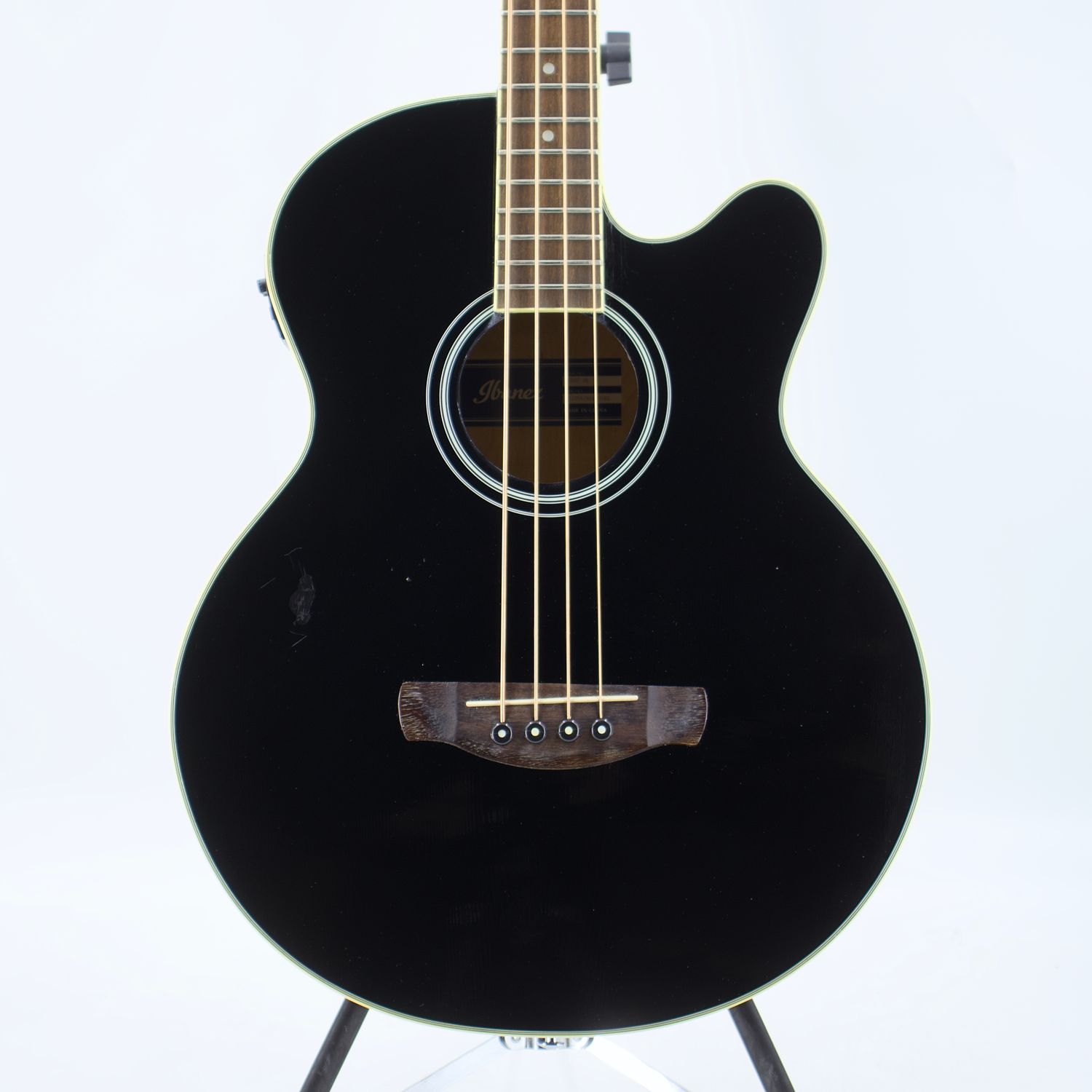 Used Ibanez AEB5E Black Gloss Acoustic-Electric Bass Guitar – Good Condition