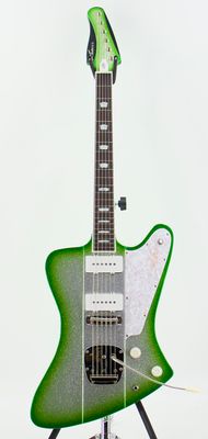 Kauer Banshee - Bumper Car Green w/ Novak JM Pickups &amp; Mastery Vibrato w/ Bag