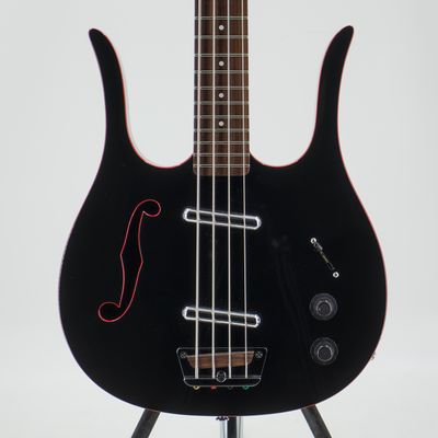 Danelectro Red Hot Longhorn in Black With Red Binding
