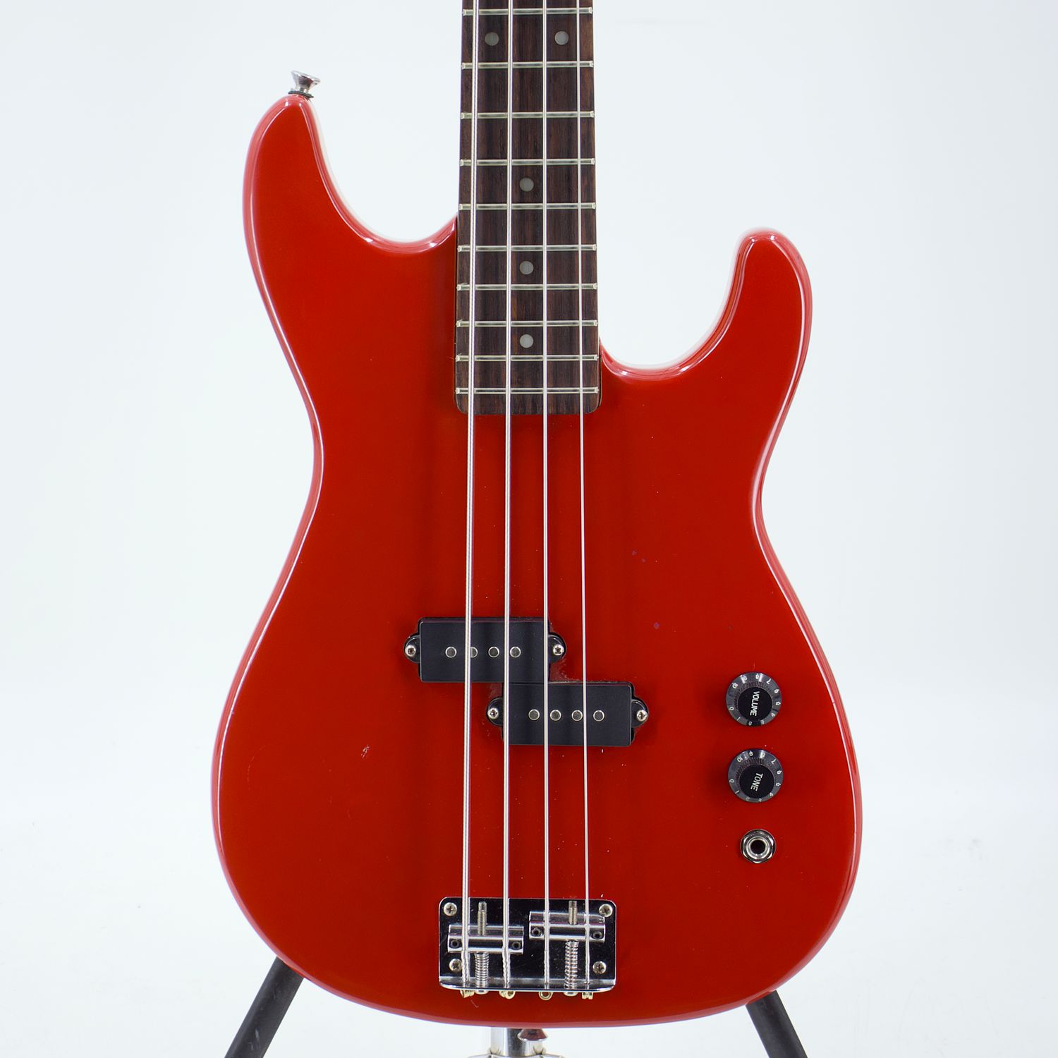 Used Gremlin Red Short Scale Electric Bass Guitar w/P Pickup