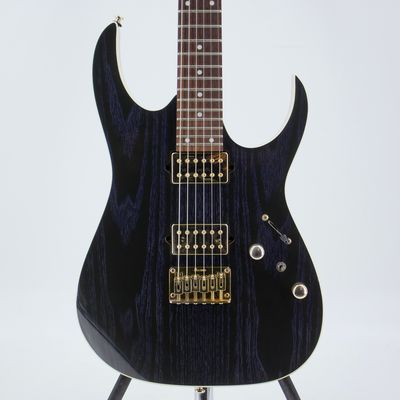 Used Ibanez RG421HPAH Blue Wave Black Electric Guitar – Very Good Condition