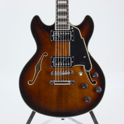 Used D’Angelico Premier Mini DC Brown Burst Electric Guitar w/Gig Bag