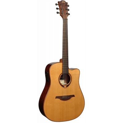 LAG Guitars Tramontane 118 Series Dreadnought Cutaway Electro Black