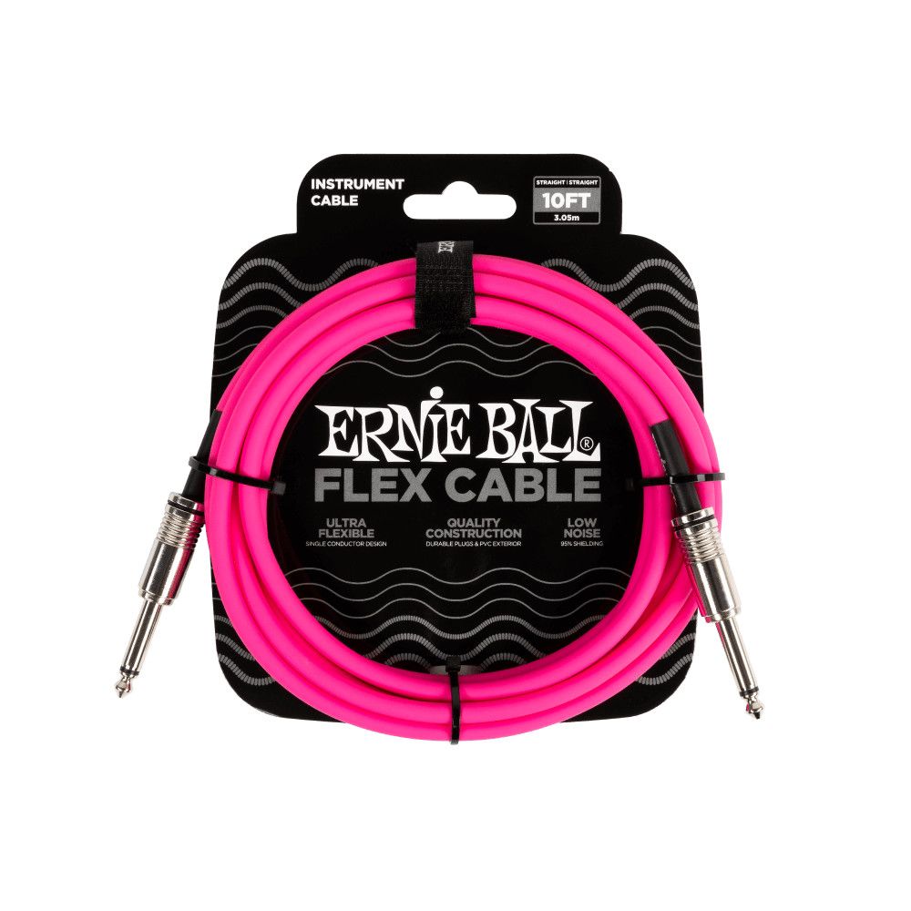 Flex Instrument Cable Straight/Straight 10ft - Pink