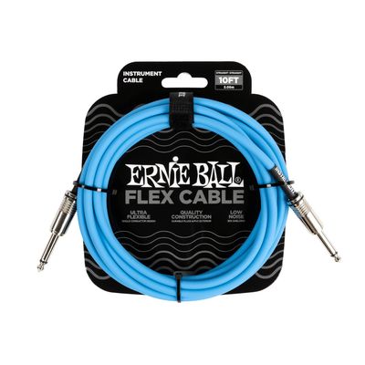 Flex Instrument Cable Straight/Straight 10ft - Blue