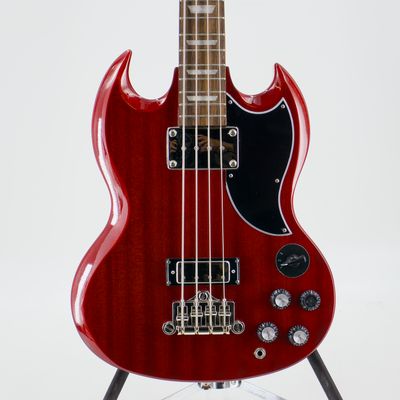 Used Epiphone EB-3 Cherry Electric Bass Guitar 34\&quot; Scale w/ Graph Tech Nut – Very Good Condition
