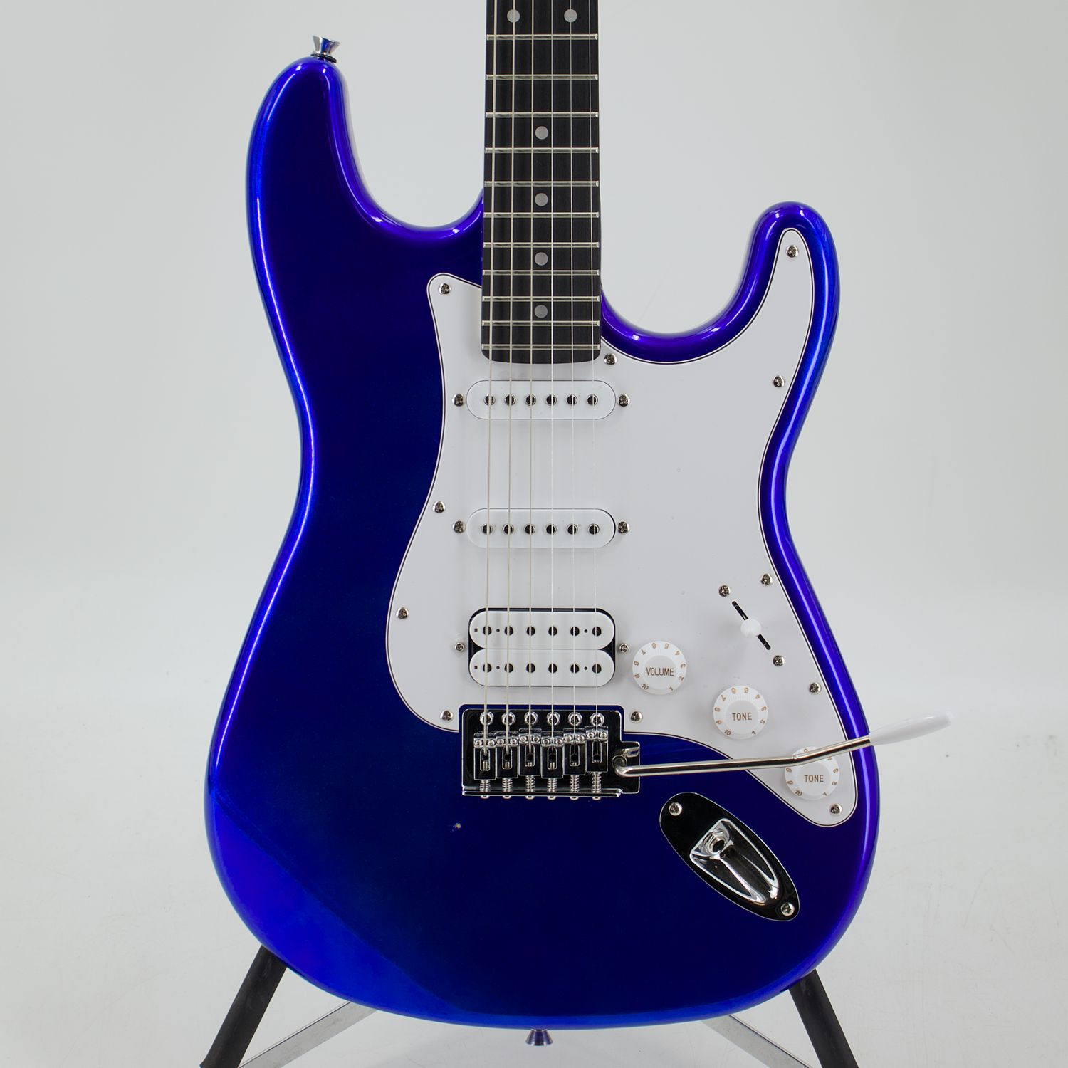 Used Donner DST-100 Sunburst Electric Guitar HSS Purpleheart Fingerboard – Very Good Condition
