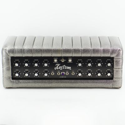 Used Kustom 795 PA System Silver Sparkle Tuck and Roll w/4x12 Columns and Head