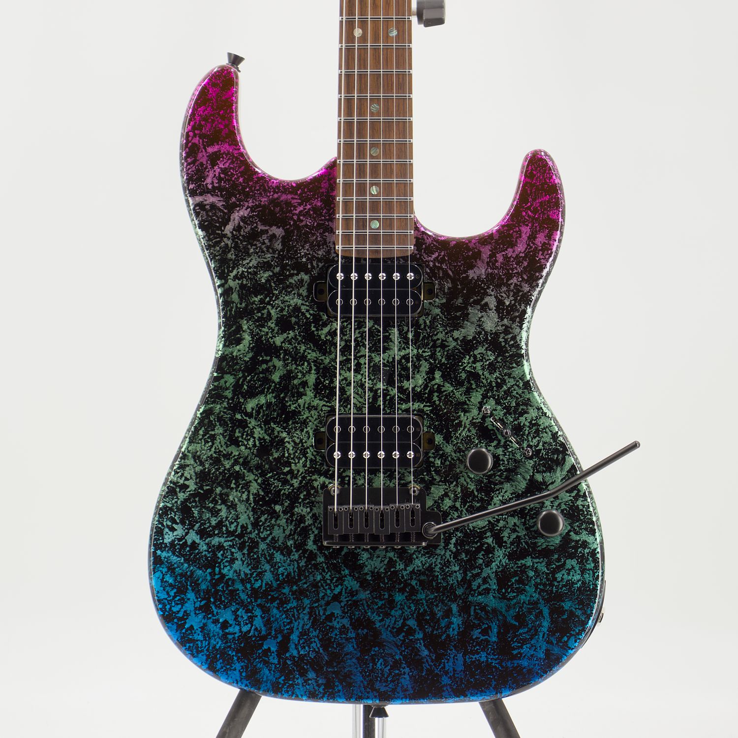 Used Jet JS-50 Art Blue Electric Guitar w/Custom HH Alnico Set, Tremolo &amp; Gig Bag