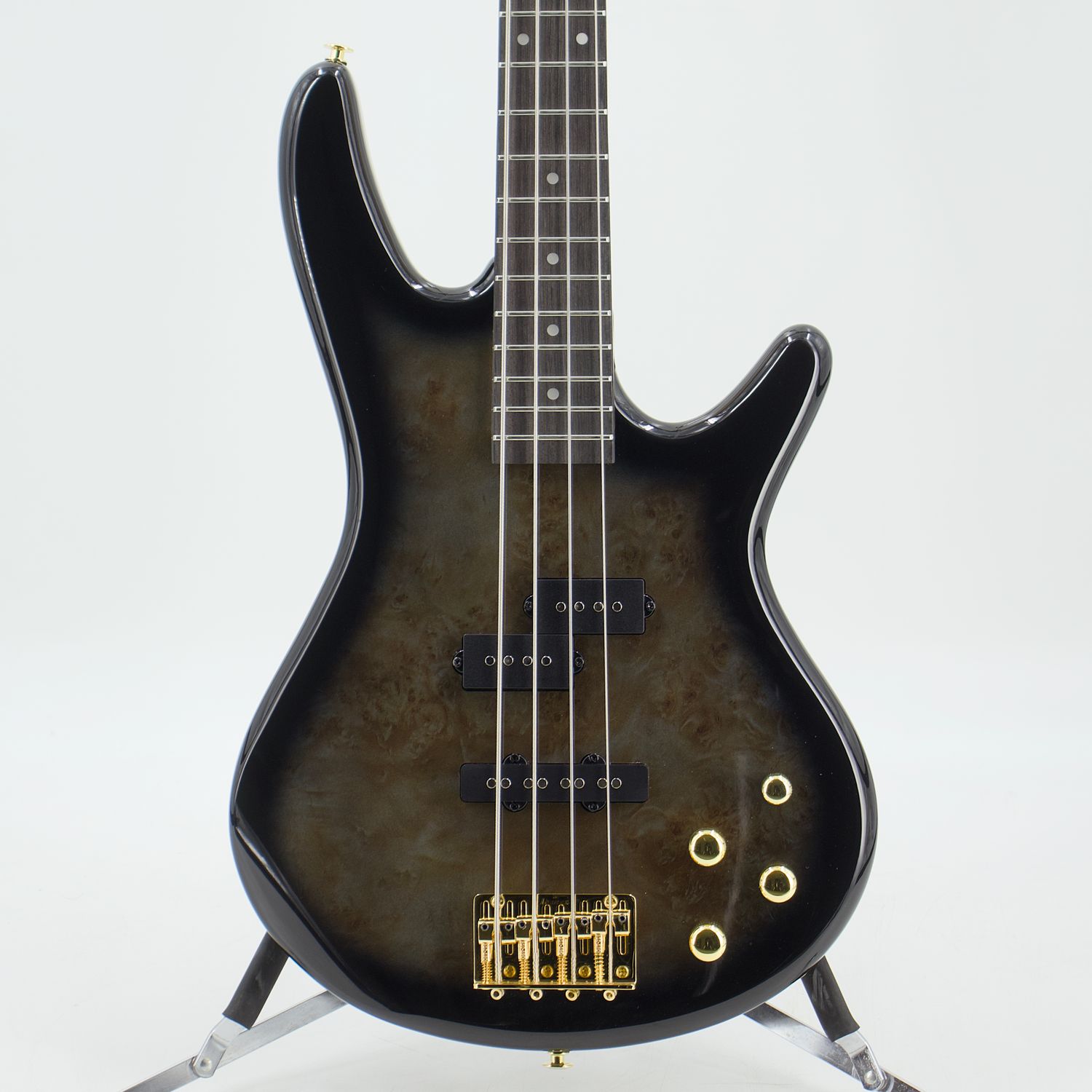 Used Ibanez GIO GSR200PC Transparent Pale Black Burst Electric Bass Guitar