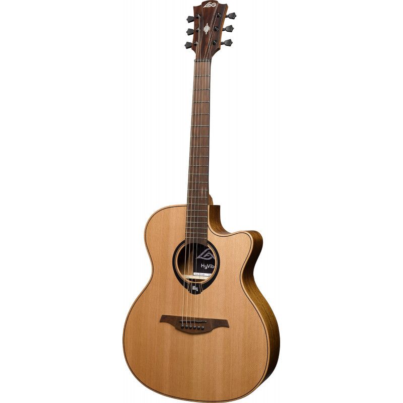 LAG Guitars HyVibe 10 Series Auditorium Cutaway Electro