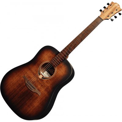 LAG Guitars Tramontane 70 Series Dreadnought Black &amp; Brown