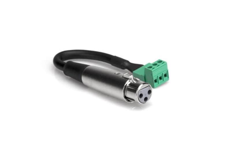 Hosa - Low-voltage Adapter, XLR3F to PHX3M, 6 in