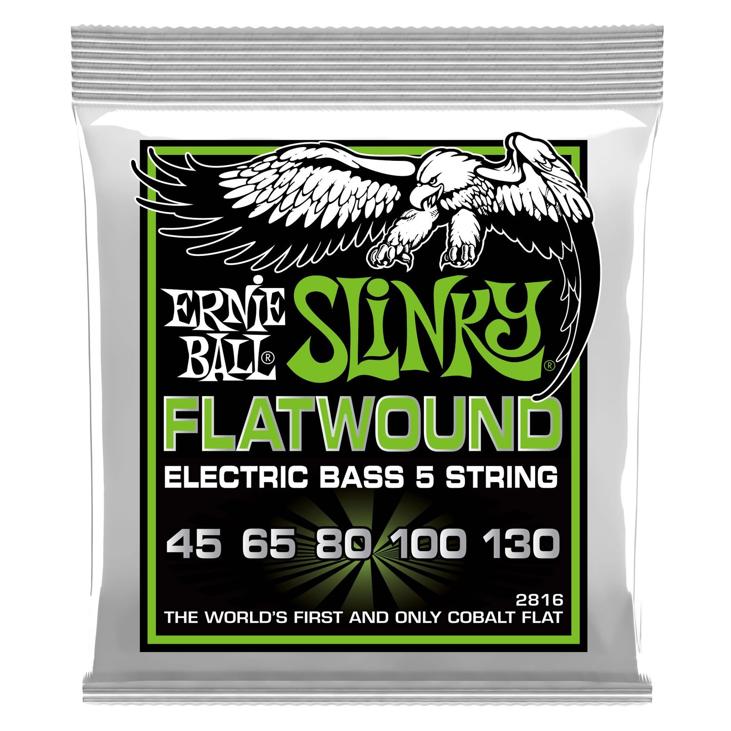 Ernie Ball Regular Slinky 5-String Flatwound Electric Bass Strings - 45-130 Gauge