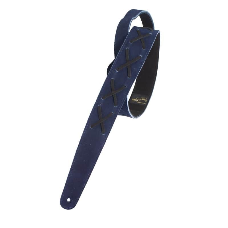 Henry Heller 2'' WIDE SUEDE WITH SUEDE X'S NAVY