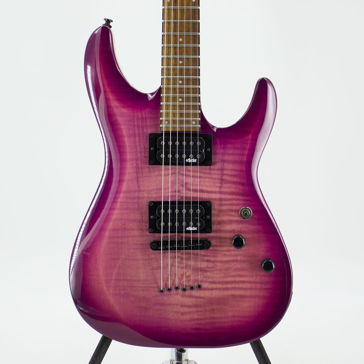 Used Schecter C-6 Elite Trans Purple Burst Electric Guitar – Very Good Condition
