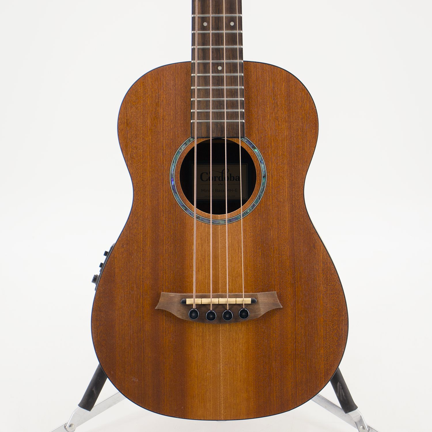 Used Cordoba Mini II Bass MH-E Natural Mahogany Acoustic Bass Guitar – Very Good Condition