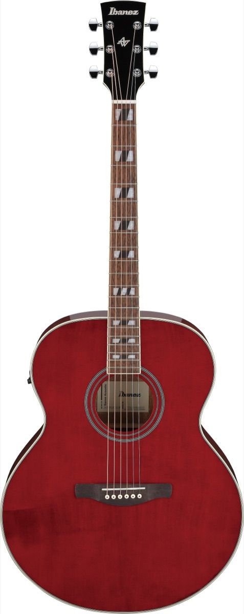 Ibanez AJ70M1EWR Jumbo Acoustic Guitar in Wine Red High Gloss