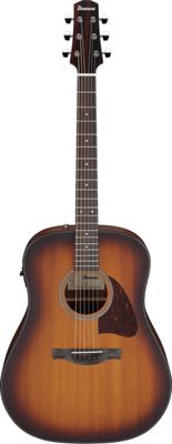 Ibanez AAD54EOMH Grand Dreadnought Acoustic Guitar in Open Pore Mahogany Sunburst