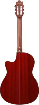Ibanez GA35TCESRR Thinline Cutaway Classical Acoustic Guitar in Sapphire Red High Gloss