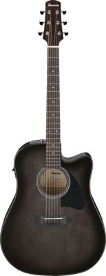Ibanez AAD77CETKS Grand Dreadnought with Advanced Access Cutaway Acoustic Guitar in Transparent Black Sunburst High Gloss