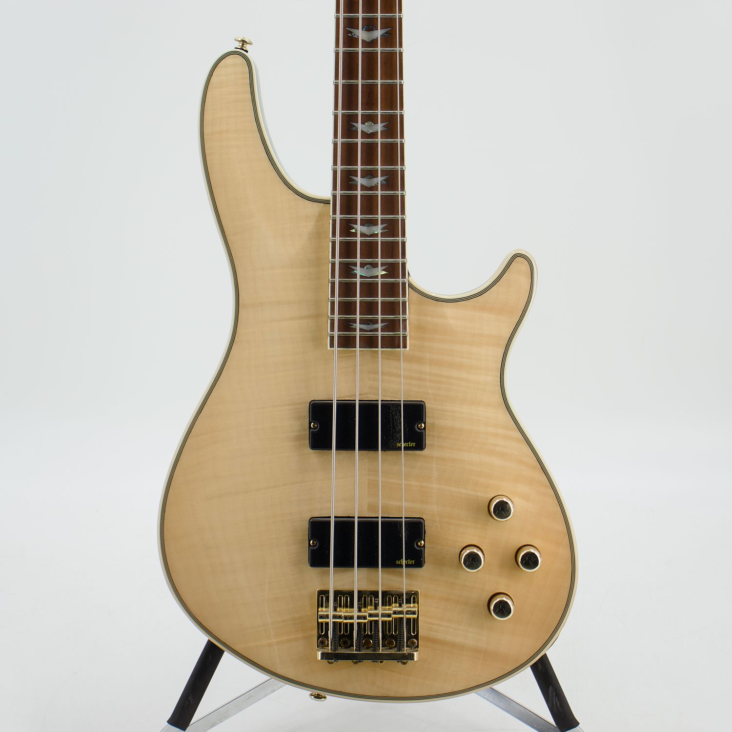 Used Schecter Omen Extreme-4 Natural Gloss Electric Bass - Very Good Condition