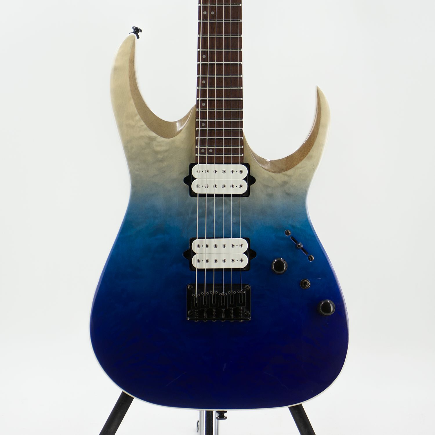 Used Ibanez RGA42HPQM-BIG Blue Iceberg Gradation Electric Guitar - Very Good