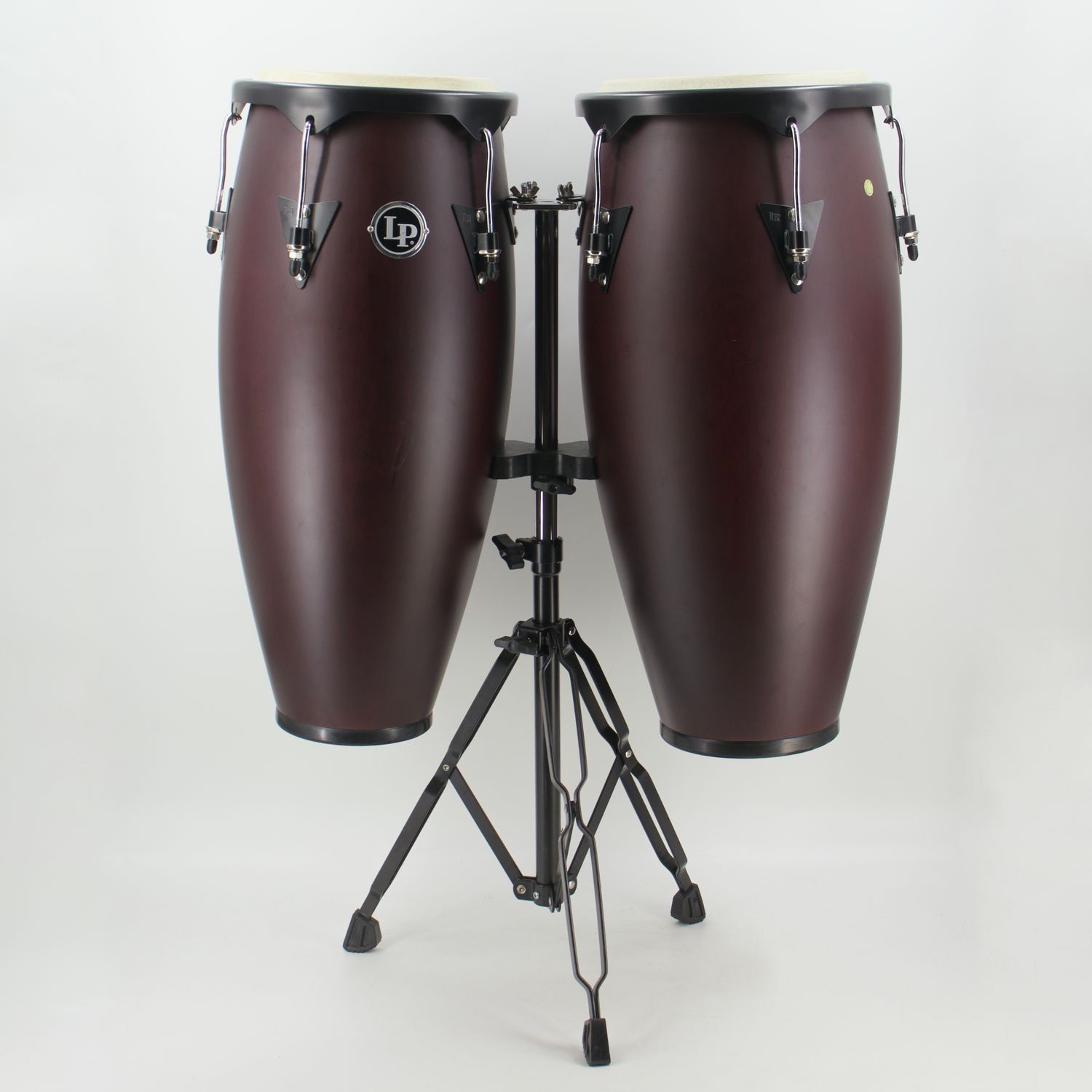 Used LP City Wood 10" &amp; 11" Conga Set w/Stand - Very Good Condition