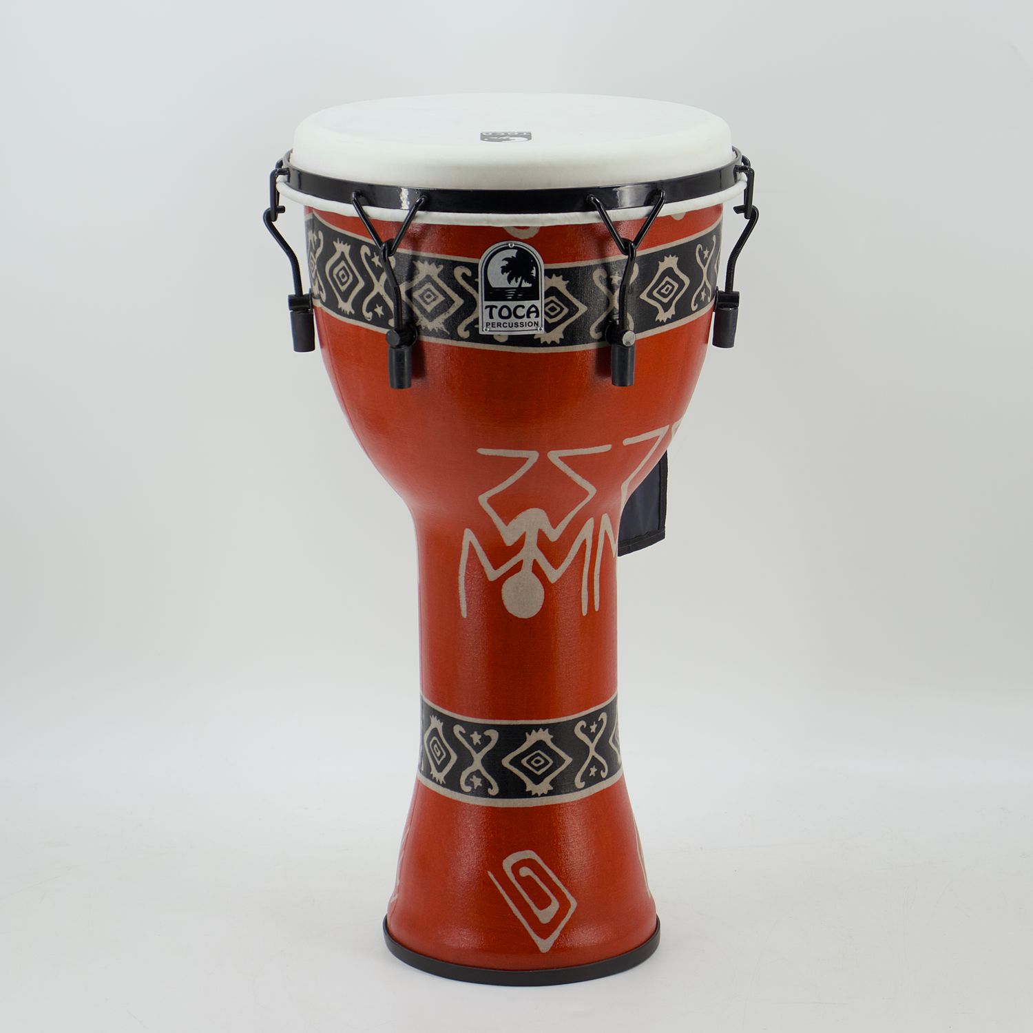Used Toca Freestyle II 12" Bali Red Mechanically Tuned Djembe Very Good w/Tool Kit
