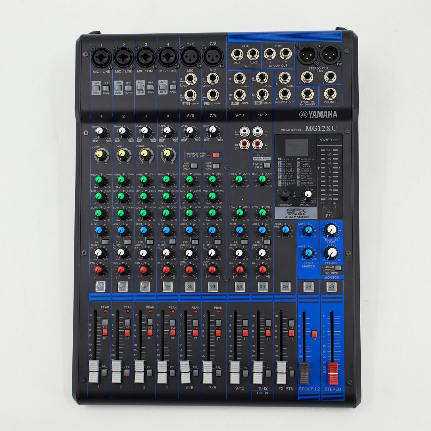 Used Yamaha MG12XU 12-Channel Analog Mixer w/SPX Effects USB 2-In/2-Out Very Good