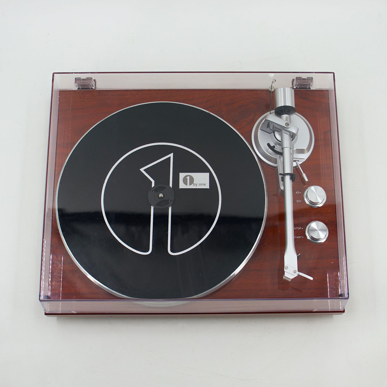 Used 1byone 1-AD07US01 Red Bluetooth Vinyl Turntable w/USB Belt-Drive - Very Good