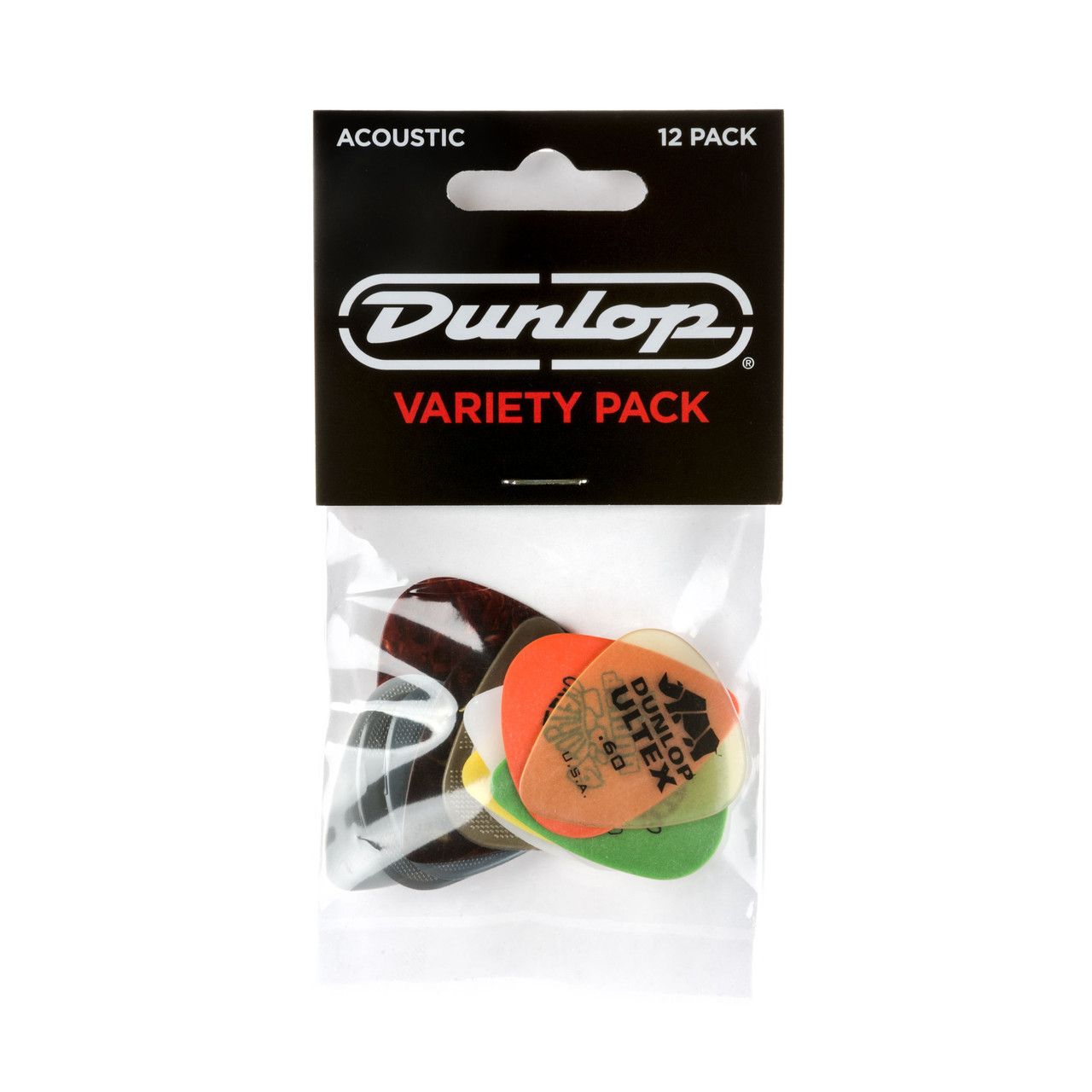 Dunlop Variety Pick Packs, Style: Acoustic Variety  12pk