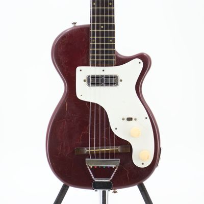 Used AS/IS Harmony Stratotone H44 Electric Guitar Refinished w/ Modified Jack/Screws - Fair Condition