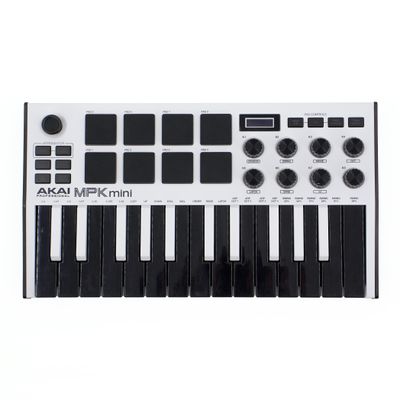 Used Akai MPK Mini MK3 Limited Edition White MIDI Keyboard Controller - Very Good