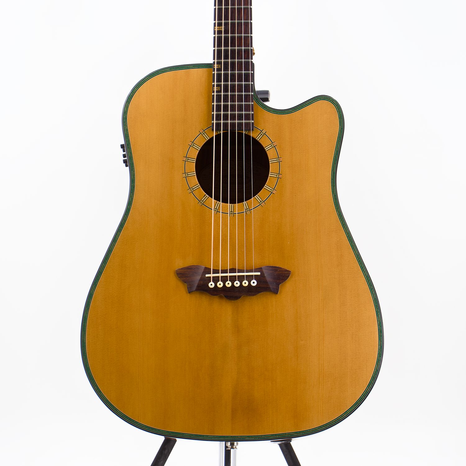 Used Washburn D46SCE Natural Acoustic Electric Guitar K&amp;K Pure Mini Very Good