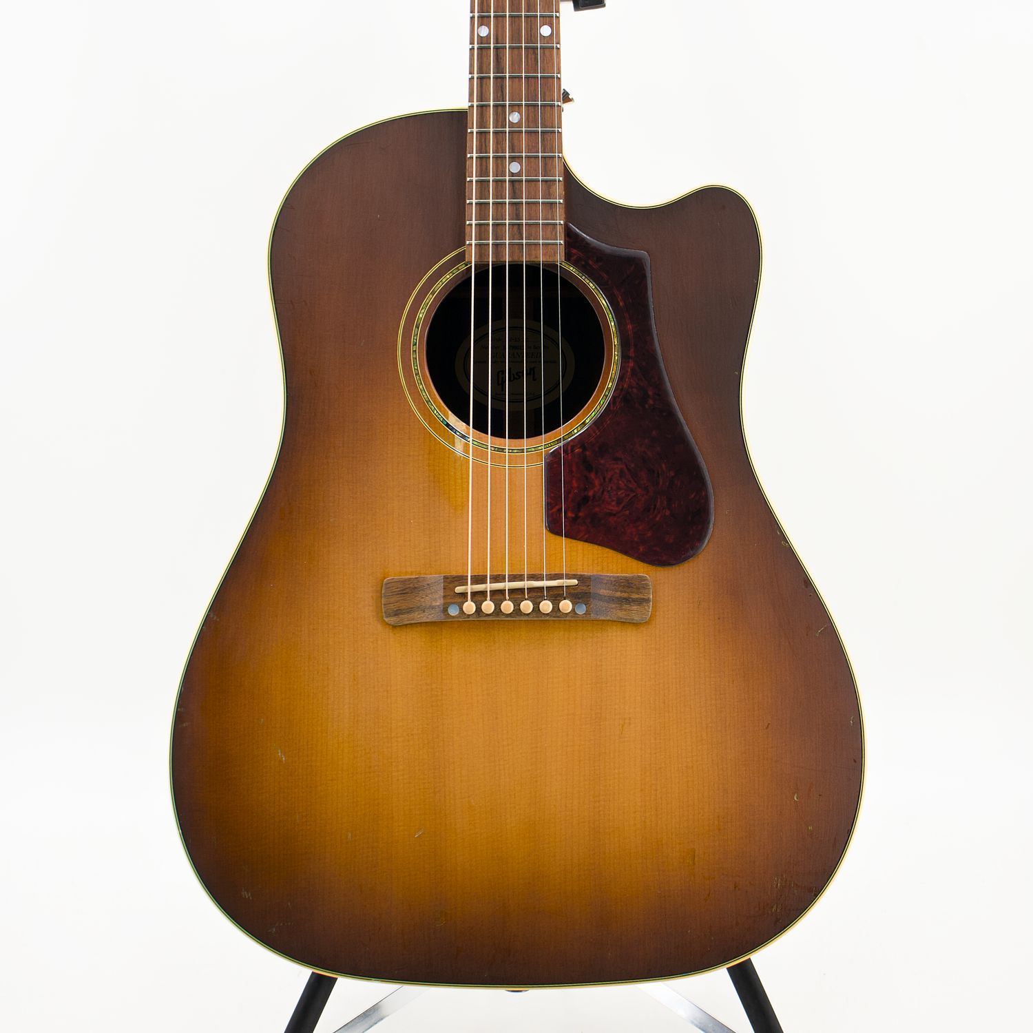 Used AS/IS Gibson J-15 CE Walnut Burst Cutaway Acoustic-Electric Guitar w/LR Baggs