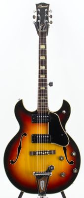 Used Conrad 40080 Vintage Burst Hollow Body Electric Guitar