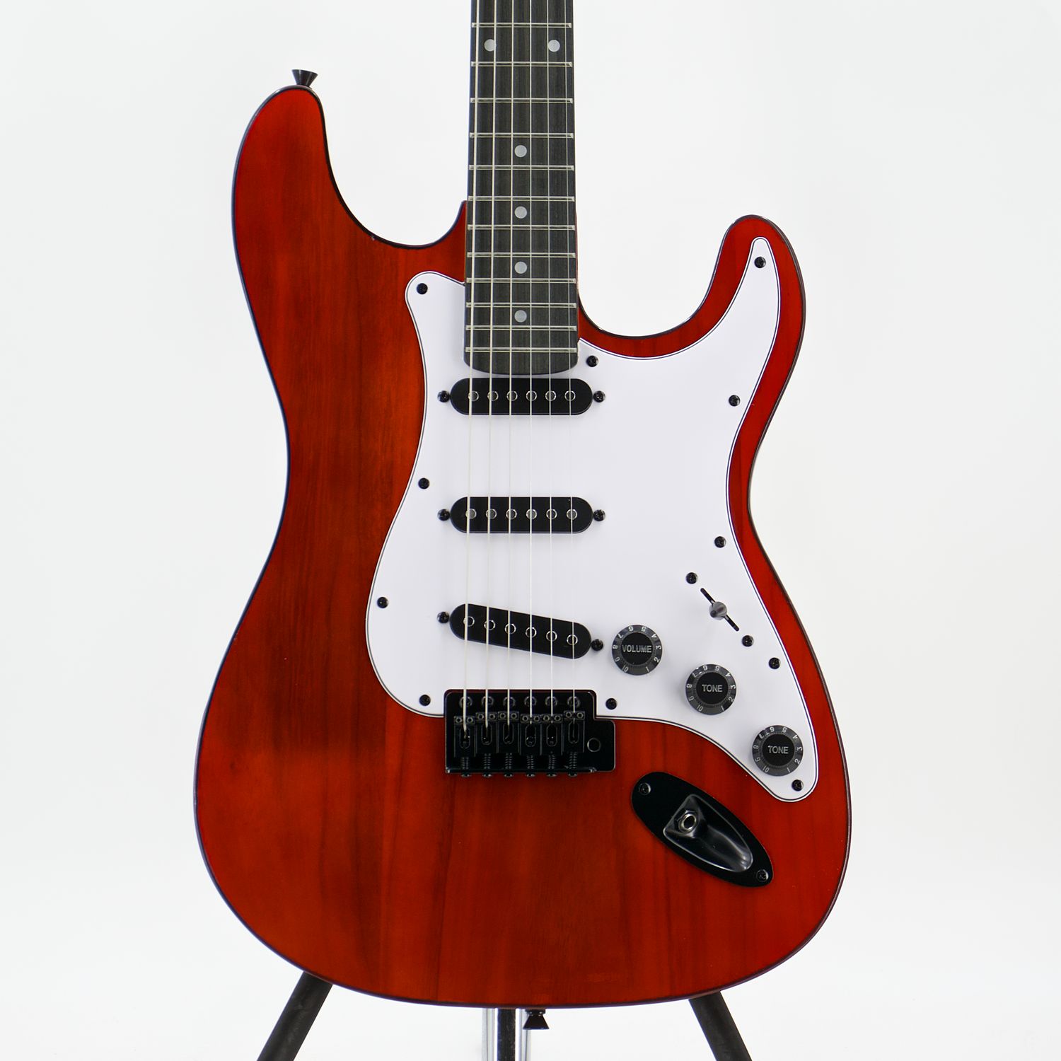 Used BCP ST-Style Cherry Red Electric Guitar Very Good Condition